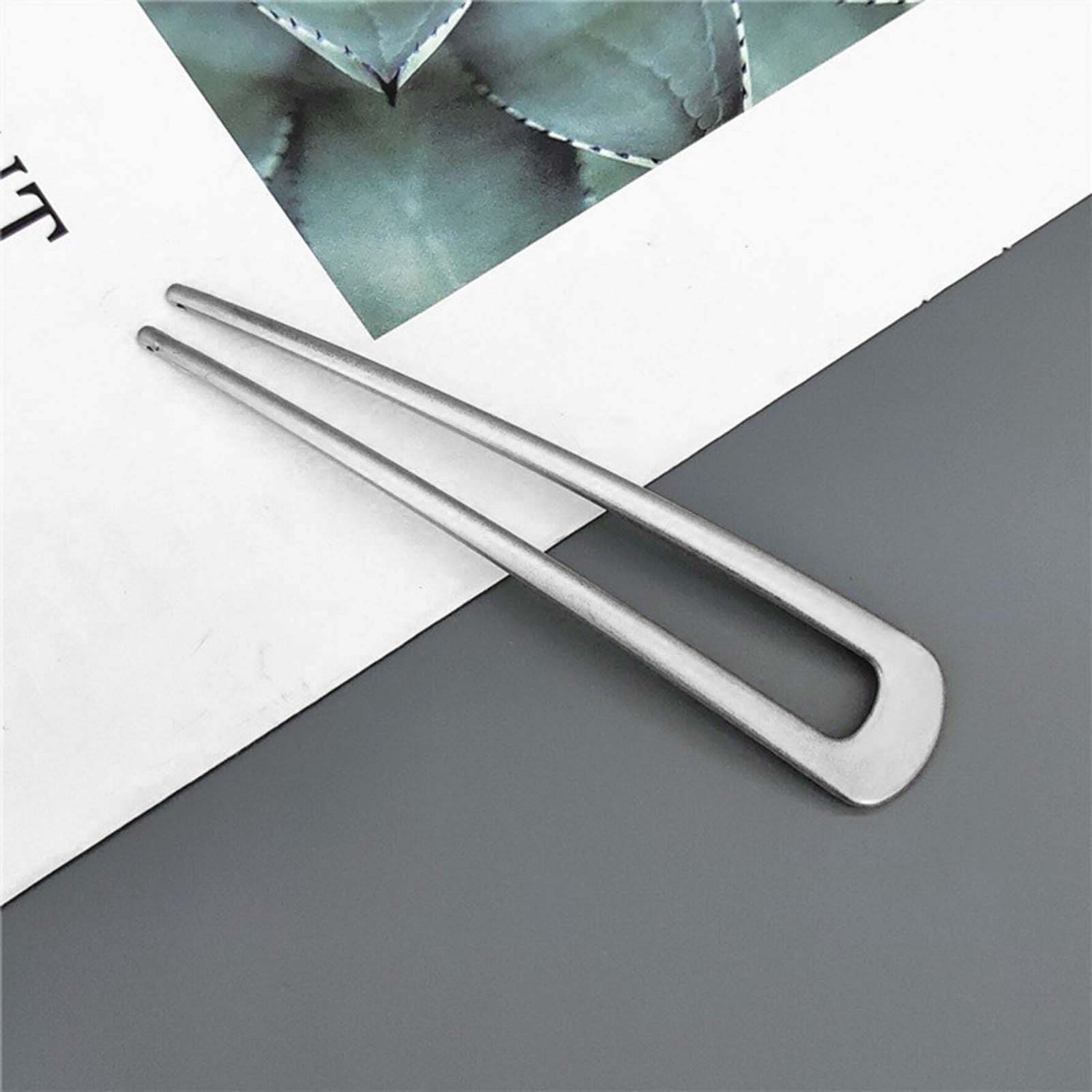 프랑스 U자형 헤어핀 빈티지 메탈 헤어 포크 여성용 두 - Gold Cutlery Flatware 리뷰 및 가격