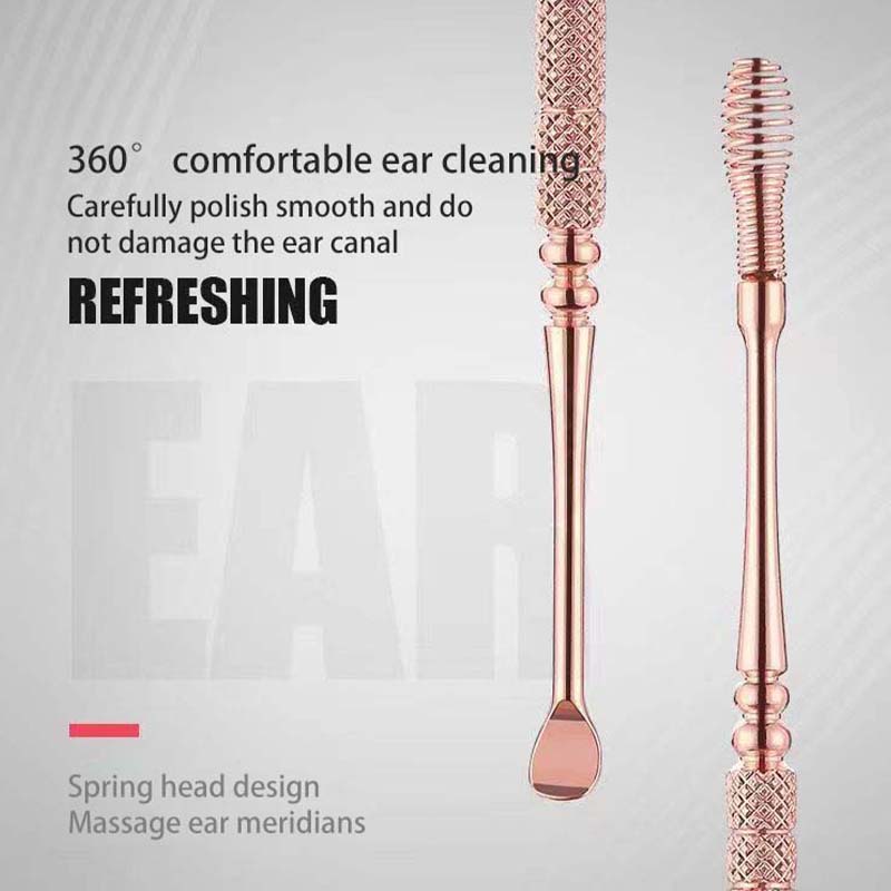 로즈 골드 스테인레스 스틸 나선형 Earpick 귀 국 - Gold Cutlery Flatware 리뷰 및 가격