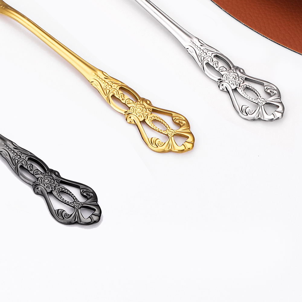 골드 디저트 스푼, 스테인리스 스틸 커트레이 아이스크림 - Gold Cutlery Flatware 리뷰 및 가격