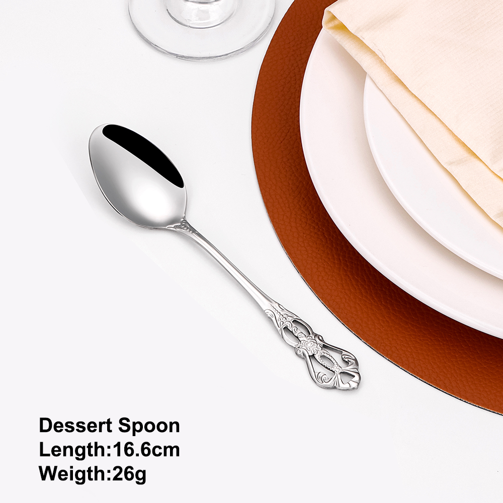 골드 디저트 스푼, 스테인리스 스틸 커트레이 아이스크림 - Gold Cutlery Flatware 리뷰 및 가격